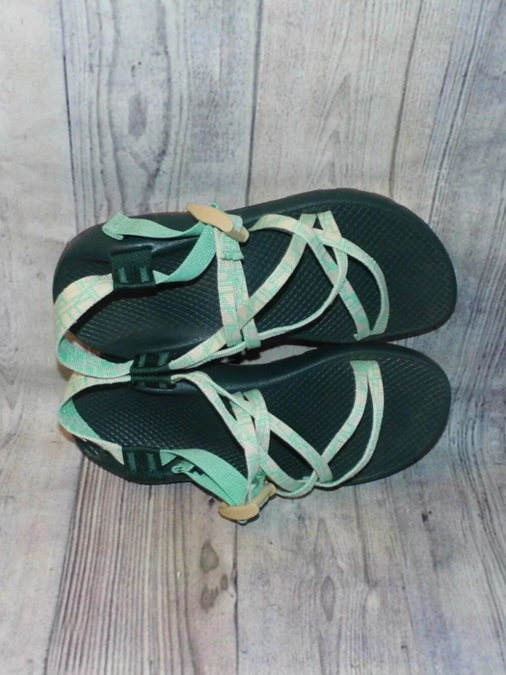 CHACO Z/Cloud X2 Green Sport Sandals Womens Size 8 - Picture 6 of 7